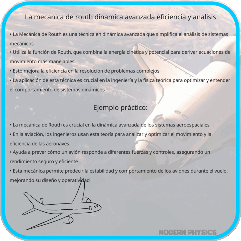 La Mecánica de Routh | Dinámica Avanzada, Eficiencia y Análisis
