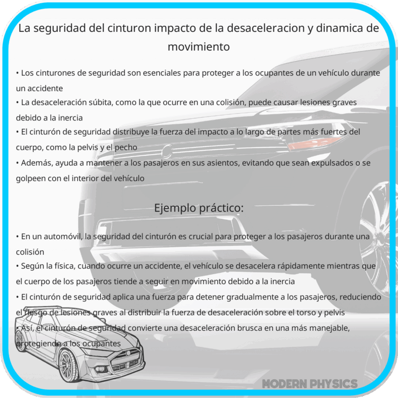 La Seguridad del Cinturón | Impacto de la Desaceleración y Dinámica de Movimiento