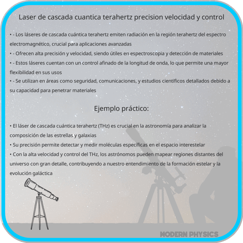 Láser de Cascada Cuántica Terahertz | Precisión, Velocidad y Control