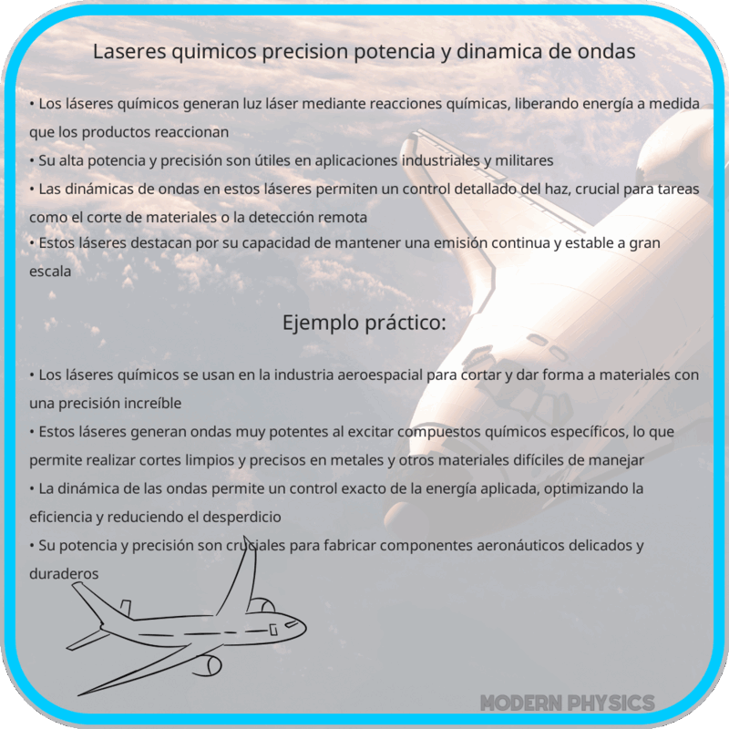 Láseres Químicos | Precisión, Potencia y Dinámica de Ondas