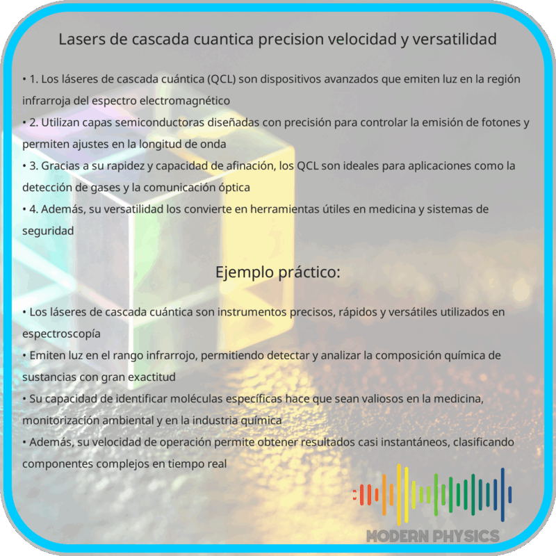 Lásers de Cascada Cuántica: Precisión, Velocidad y Versatilidad