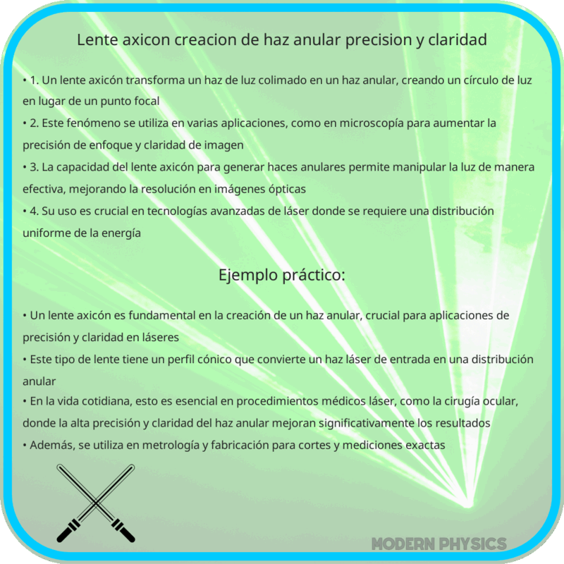 Lente Axicón | Creación de Haz Anular, Precisión y Claridad
