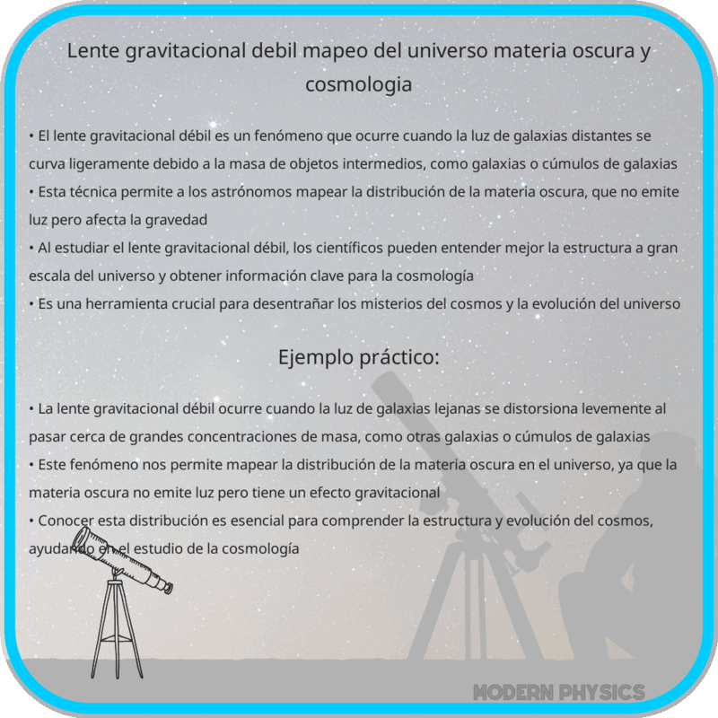 Lente Gravitacional Débil | Mapeo del Universo, Materia Oscura y Cosmología