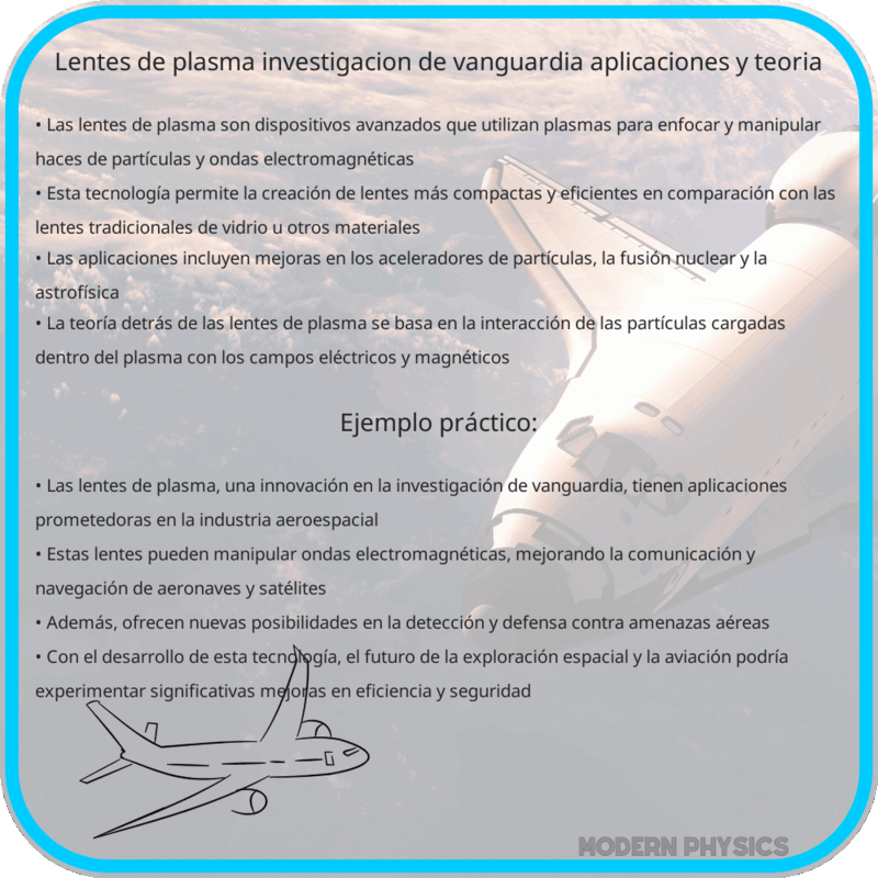 Lentes de Plasma | Investigación de Vanguardia, Aplicaciones y Teoría