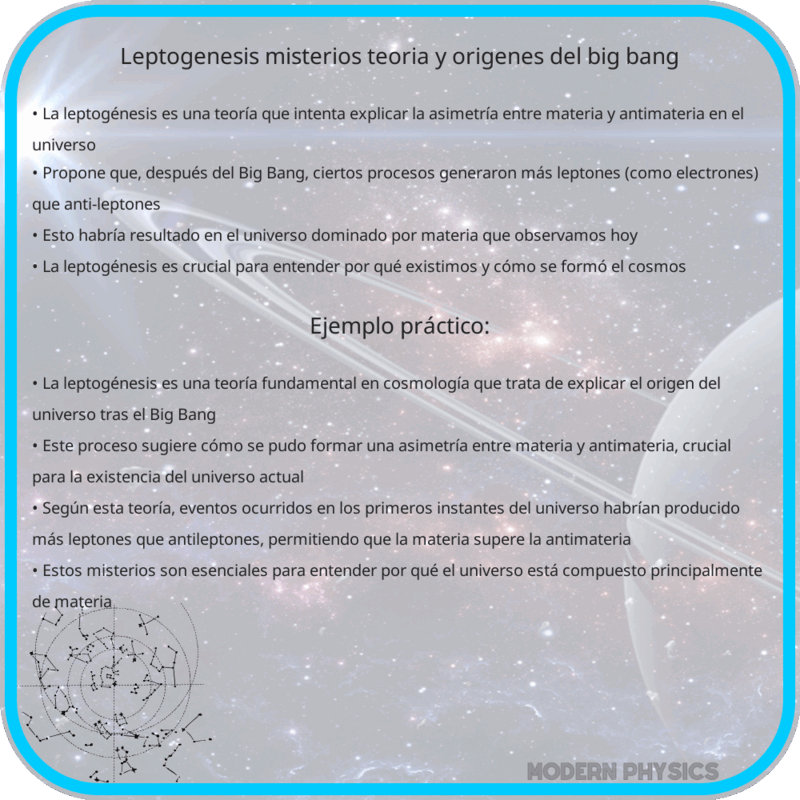 Leptogénesis | Misterios, Teoría y Orígenes del Big Bang