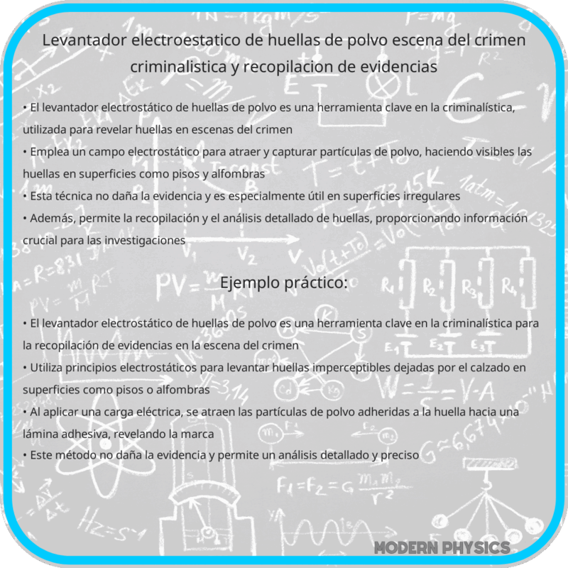 Levantador Electroestático de Huellas de Polvo | Escena del Crimen, Criminalística y Recopilación de Evidencias