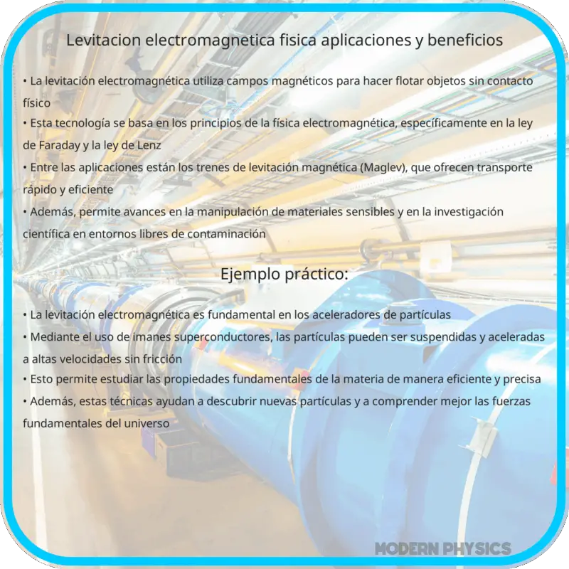 Levitación Electromagnética | Física, Aplicaciones y Beneficios