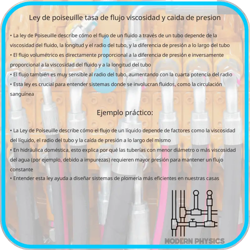 Ley de Poiseuille | Tasa de Flujo, Viscosidad y Caída de Presión