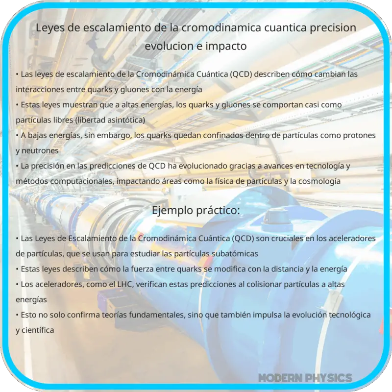 Leyes de Escalamiento de la Cromodinámica Cuántica | Precisión, Evolución e Impacto