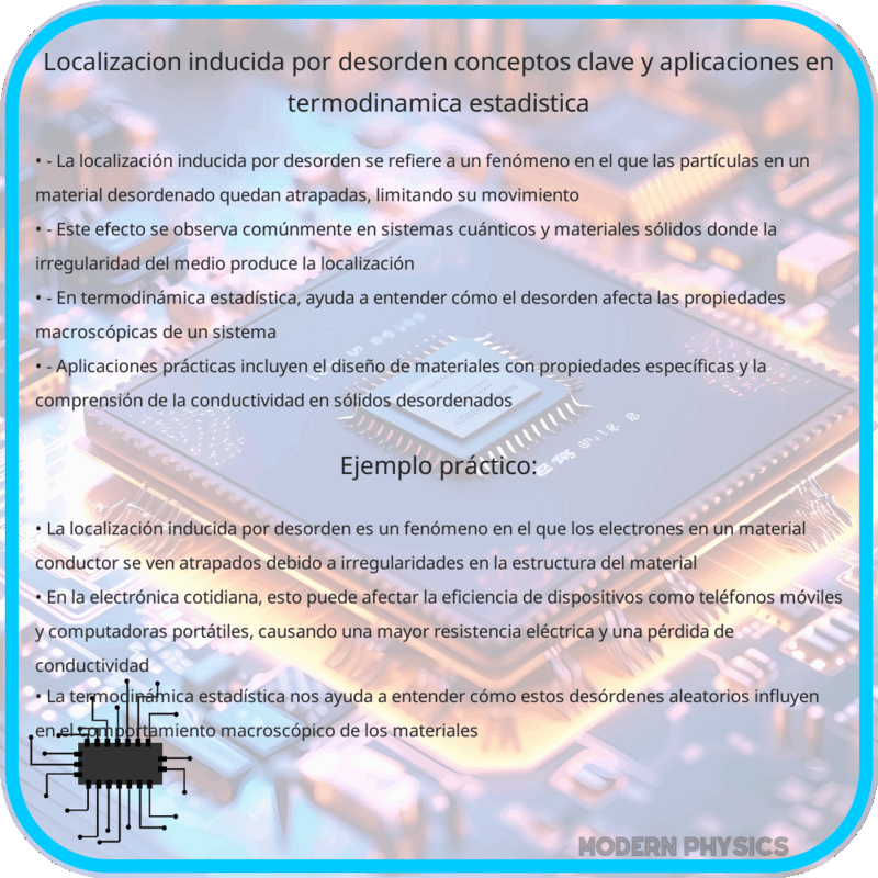 Localización Inducida por Desorden | Conceptos Clave y Aplicaciones en Termodinámica Estadística