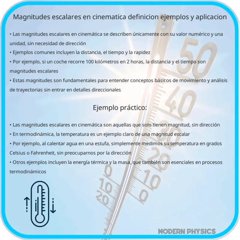 Magnitudes Escalares en Cinemática | Definición, Ejemplos y Aplicación