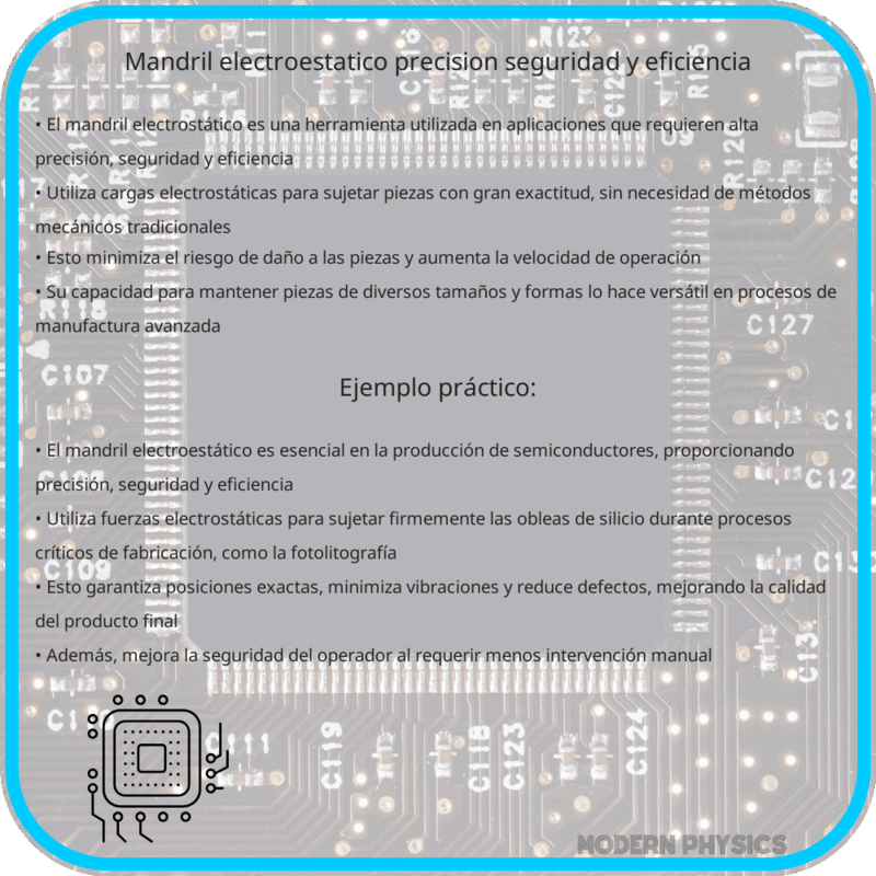 Mandril Electroestático | Precisión, Seguridad y Eficiencia