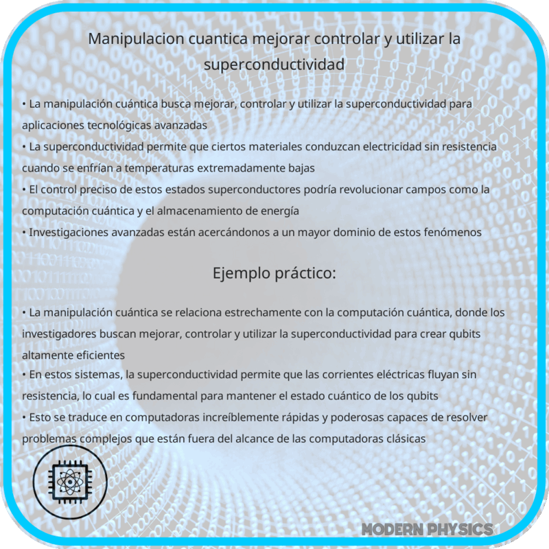 Manipulación Cuántica | Mejorar, Controlar y Utilizar la Superconductividad