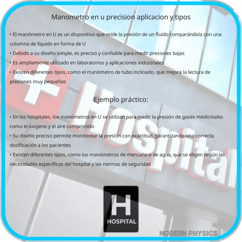 Manómetro en U: Precisión, Aplicación y Tipos