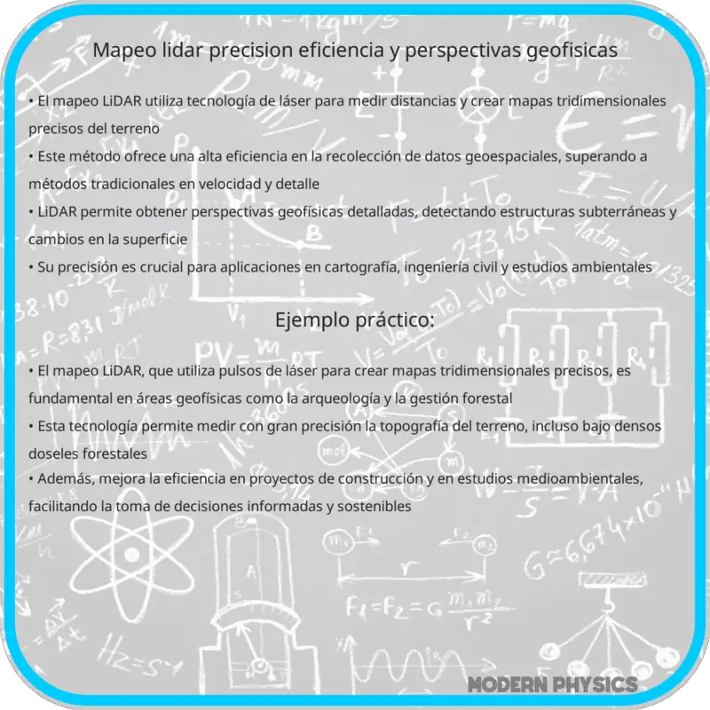 Mapeo LiDAR | Precisión, Eficiencia y Perspectivas Geofísicas