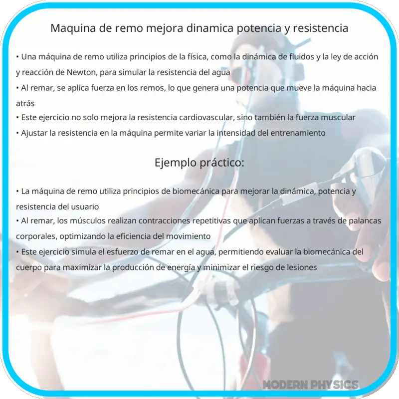 Máquina de Remo: Mejora Dinámica, Potencia y Resistencia