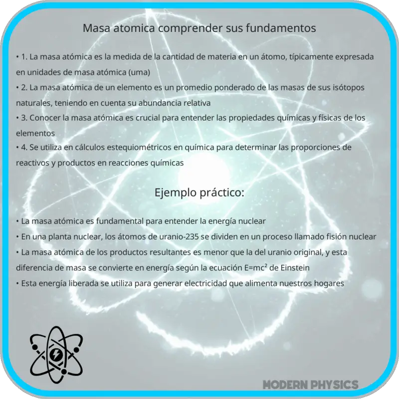 Masa Atómica | Comprender sus Fundamentos