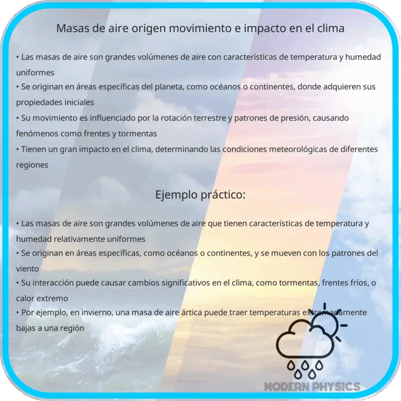 Masas de Aire | Origen, Movimiento e Impacto en el Clima