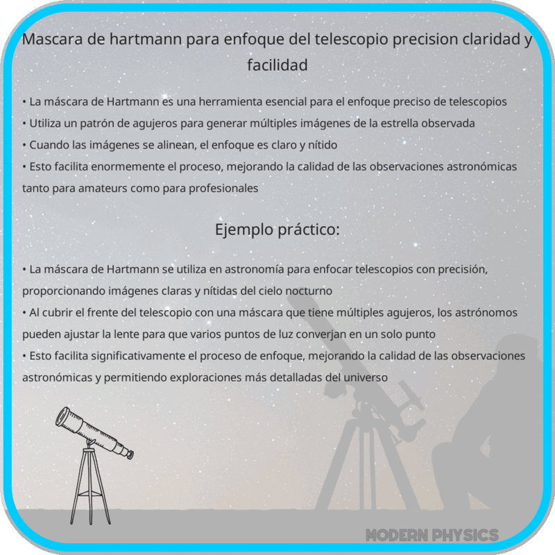 Máscara de Hartmann para Enfoque del Telescopio | Precisión, Claridad y Facilidad