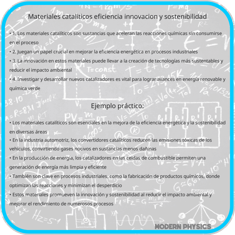 Materiales Catalíticos | Eficiencia, Innovación y Sostenibilidad