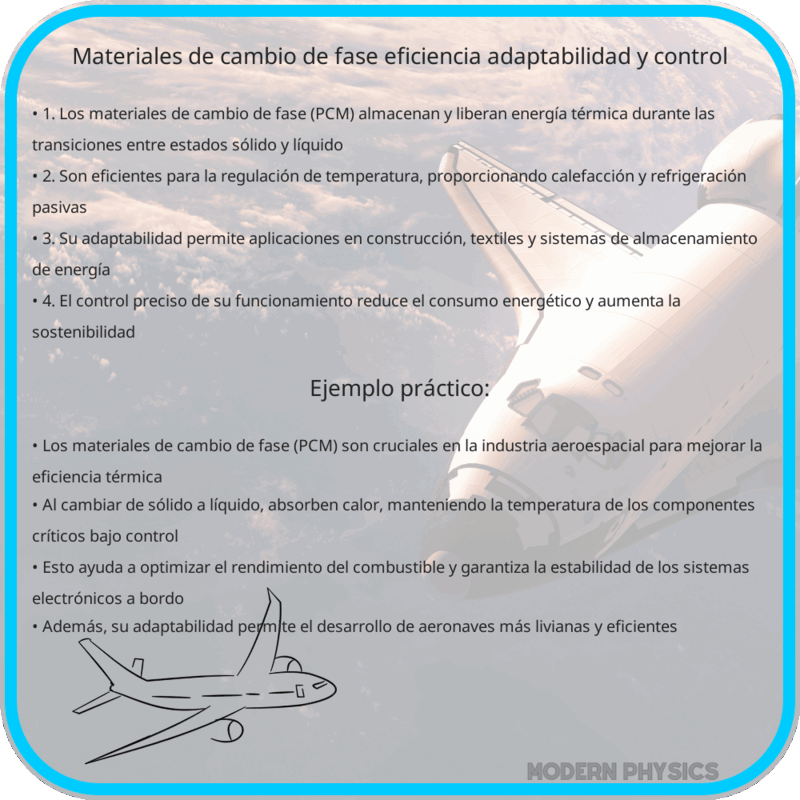 Materiales de Cambio de Fase | Eficiencia, Adaptabilidad y Control