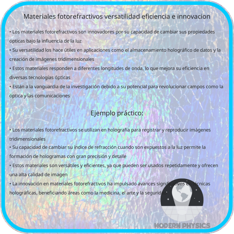 Materiales Fotorefractivos | Versatilidad, Eficiencia e Innovación