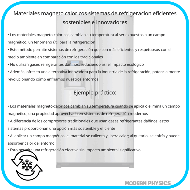 Materiales Magneto-calóricos | Sistemas de Refrigeración Eficientes, Sostenibles e Innovadores