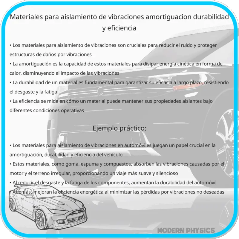 Materiales para Aislamiento de Vibraciones | Amortiguación, Durabilidad y Eficiencia