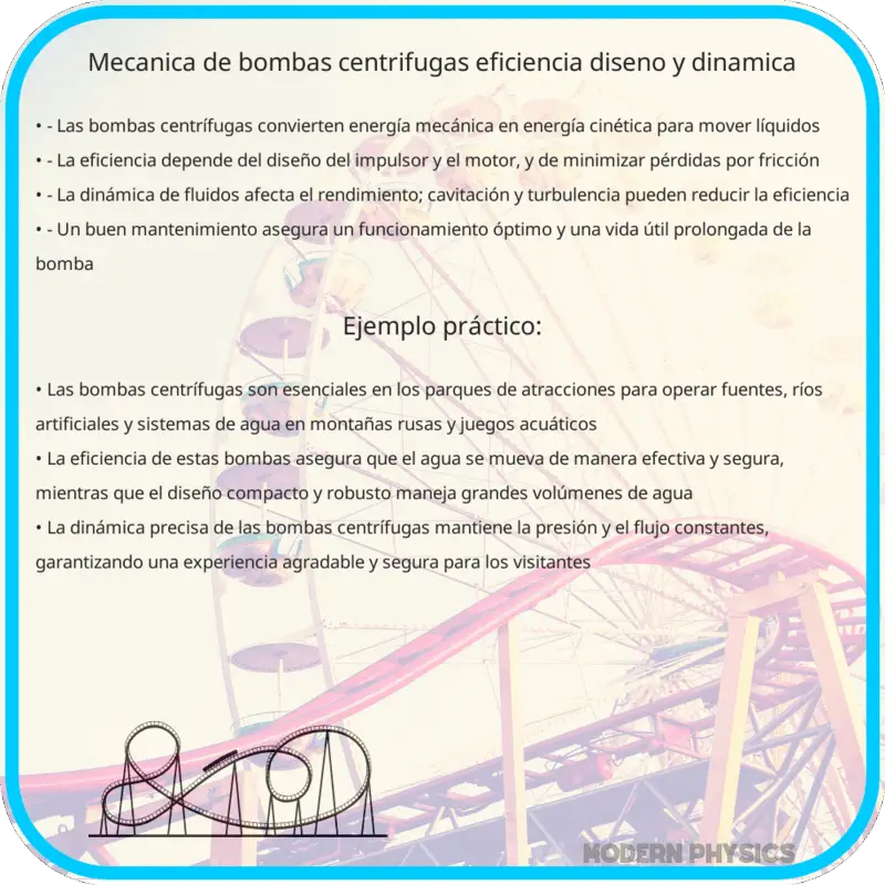 Mecánica de Bombas Centrífugas | Eficiencia, Diseño y Dinámica