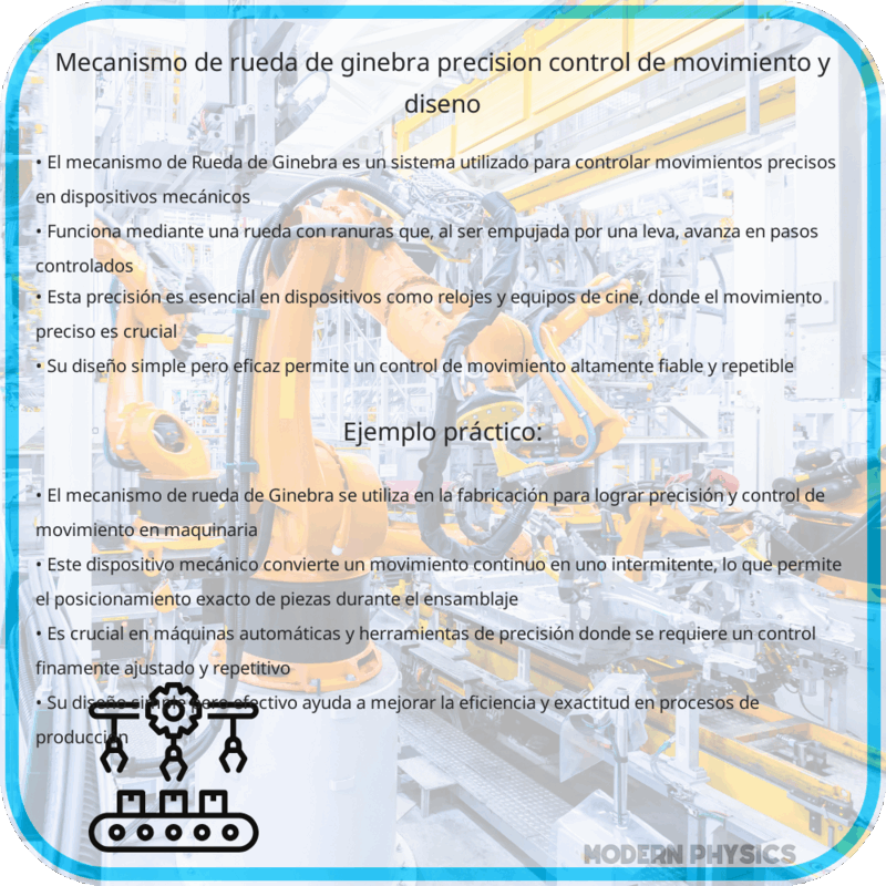 Mecanismo de Rueda de Ginebra | Precisión, Control de Movimiento y Diseño