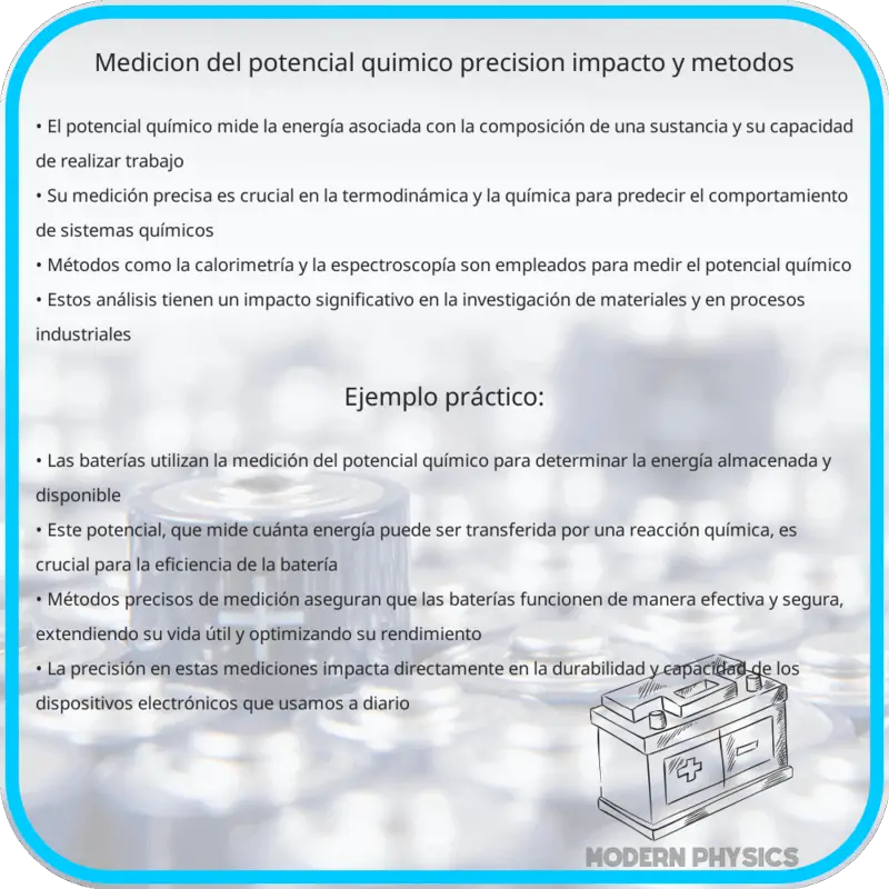 Medición del Potencial Químico | Precisión, Impacto y Métodos
