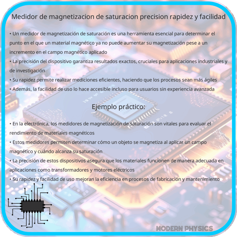 Medidor de Magnetización de Saturación | Precisión, Rapidez y Facilidad