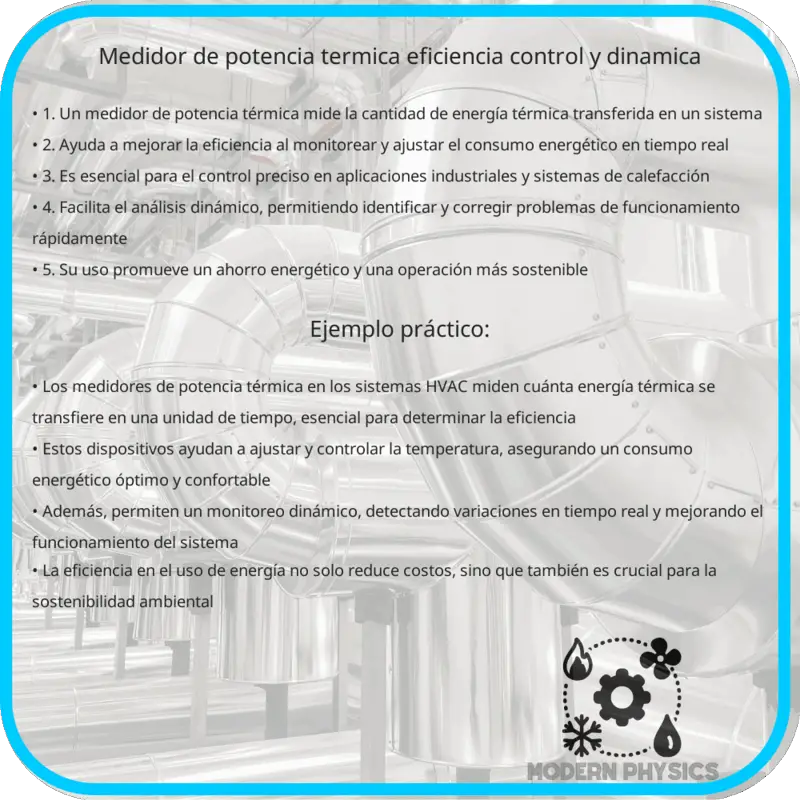 Medidor de Potencia Térmica: Eficiencia, Control y Dinámica