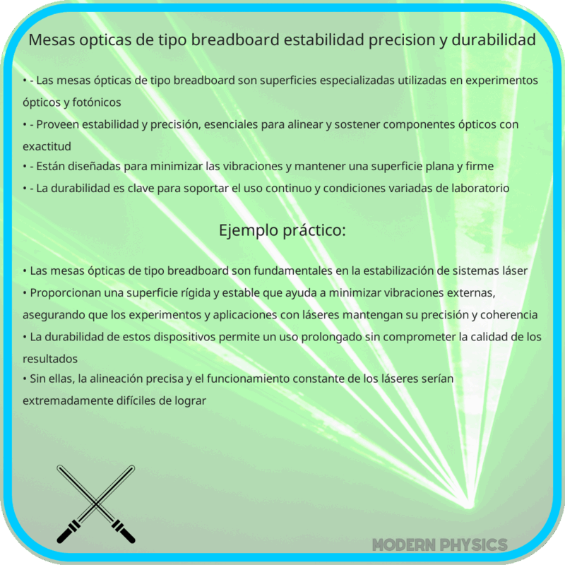 Mesas Ópticas de Tipo Breadboard: Estabilidad, Precisión y Durabilidad