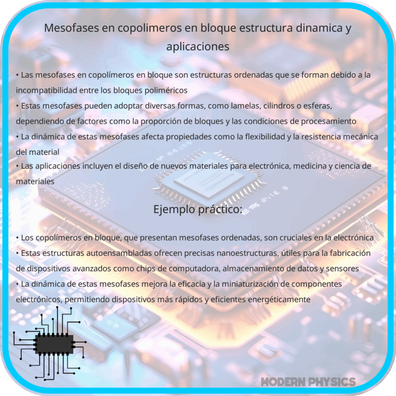 Mesofases en Copolímeros en Bloque | Estructura, Dinámica y Aplicaciones