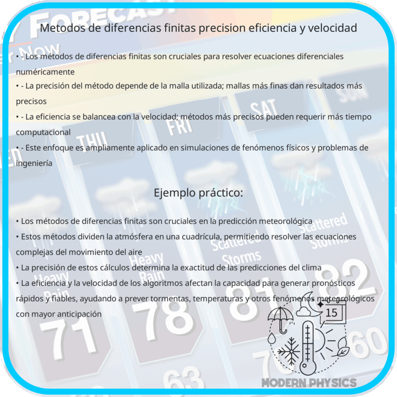 Métodos de Diferencias Finitas | Precisión, Eficiencia y Velocidad