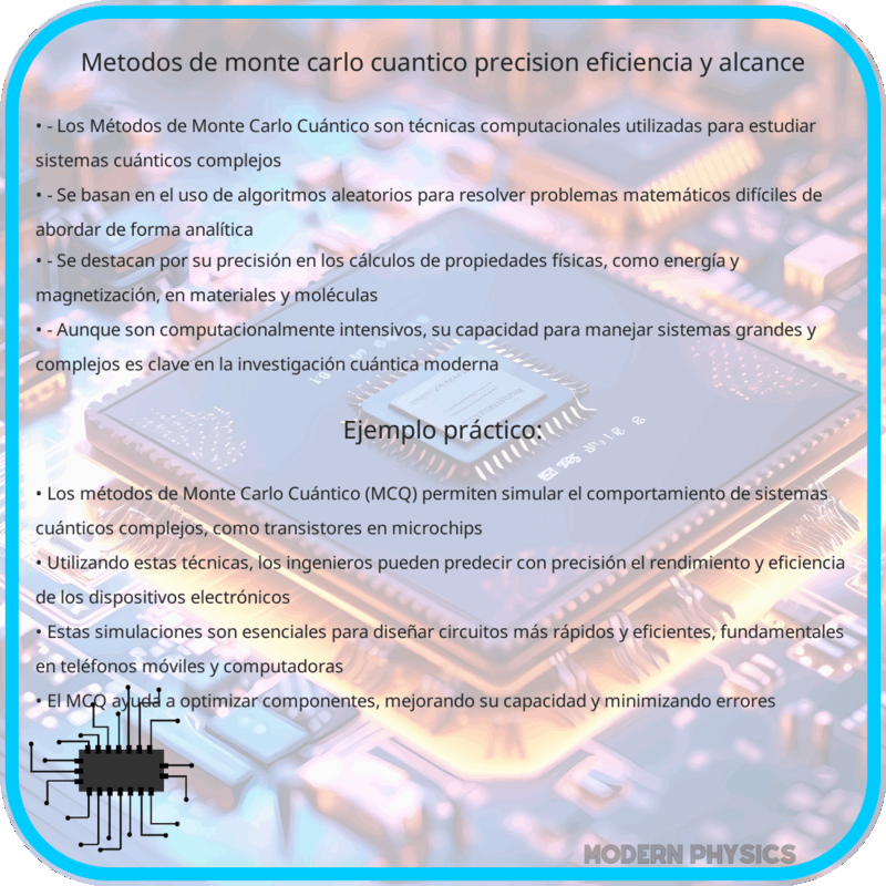 Métodos de Monte Carlo Cuántico | Precisión, Eficiencia y Alcance