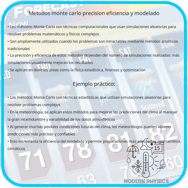 Métodos Monte Carlo | Precisión, Eficiencia y Modelado
