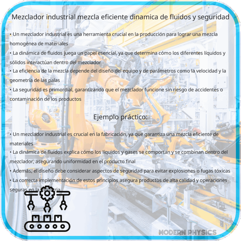 Mezclador Industrial | Mezcla Eficiente, Dinámica de Fluidos y Seguridad