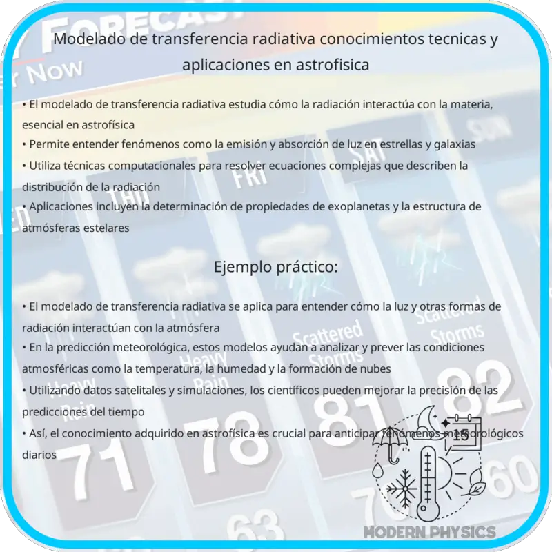 Modelado de Transferencia Radiativa | Conocimientos, Técnicas y Aplicaciones en Astrofísica