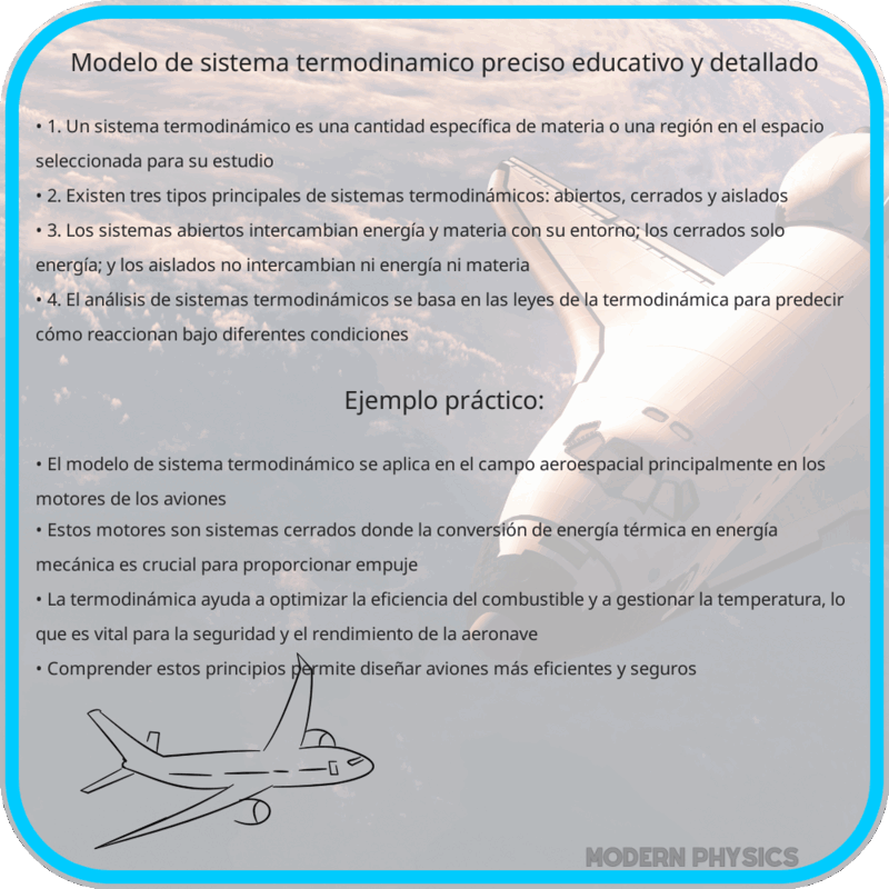 Modelo de Sistema Termodinámico | Preciso, Educativo y Detallado