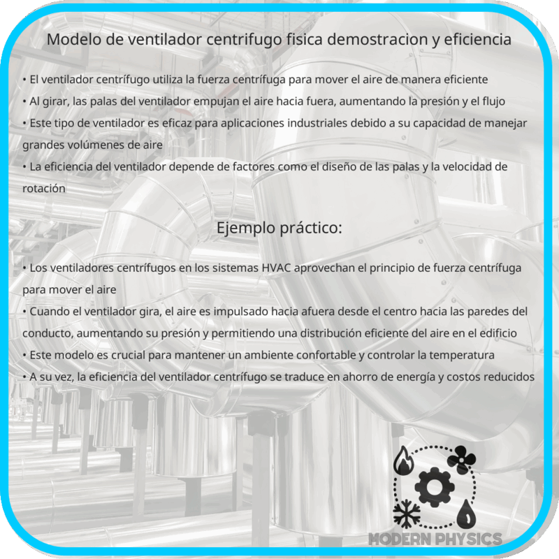 Modelo de Ventilador Centrífugo | Física, Demostración y Eficiencia