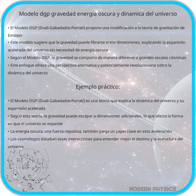 Modelo DGP | Gravedad, Energía Oscura y Dinámica del Universo