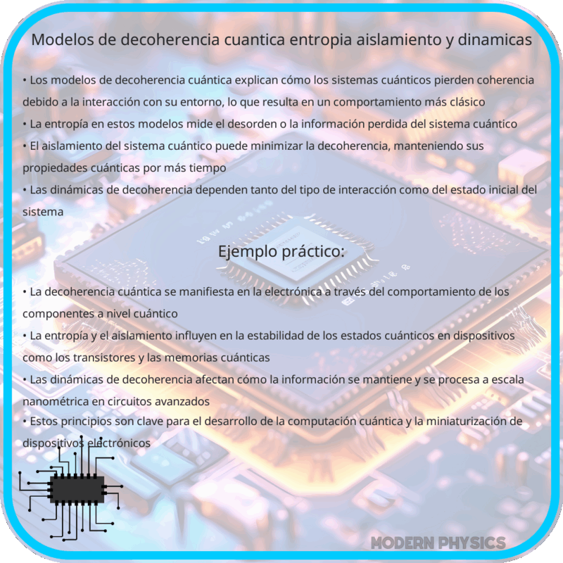 Modelos de Decoherencia Cuántica | Entropía, Aislamiento y Dinámicas