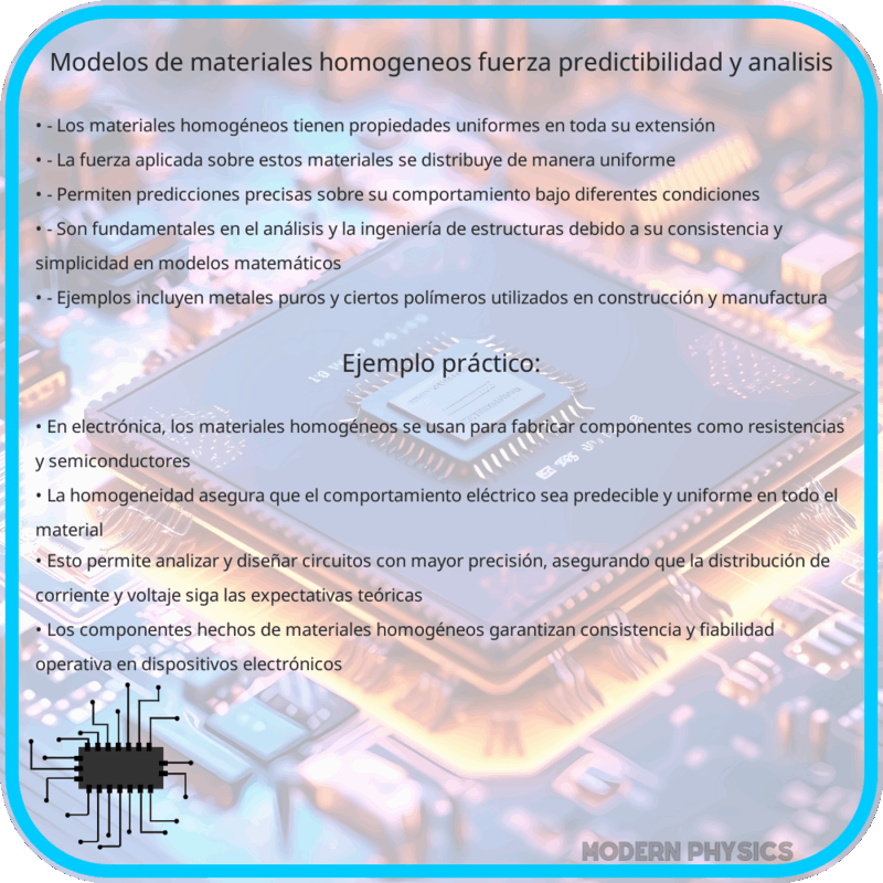 Modelos de Materiales Homogéneos | Fuerza, Predictibilidad y Análisis