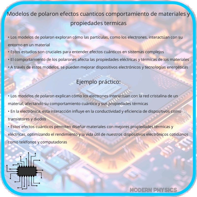 Modelos de Polaron | Efectos Cuánticos, Comportamiento de Materiales y Propiedades Térmicas