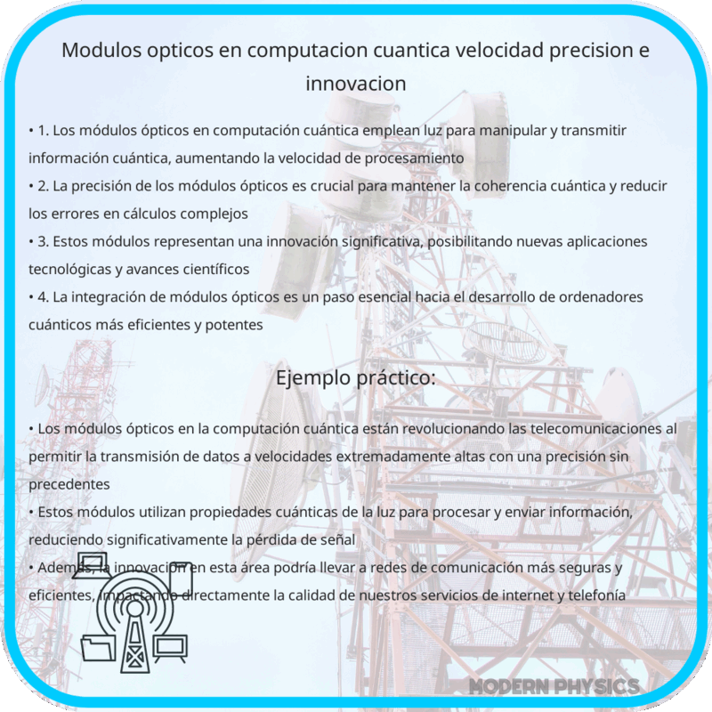 Módulos Ópticos en Computación Cuántica: Velocidad, Precisión e Innovación