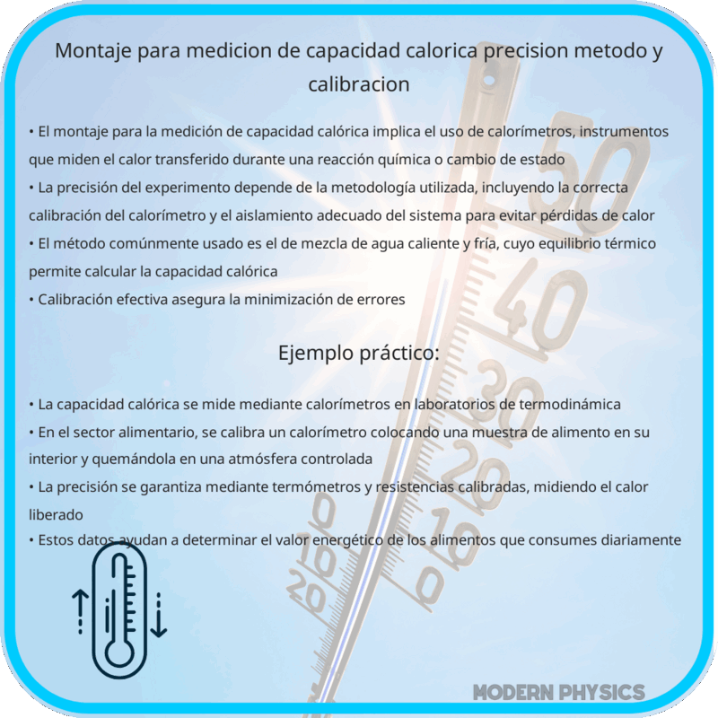 Montaje para Medición de Capacidad Calórica | Precisión, Método y Calibración