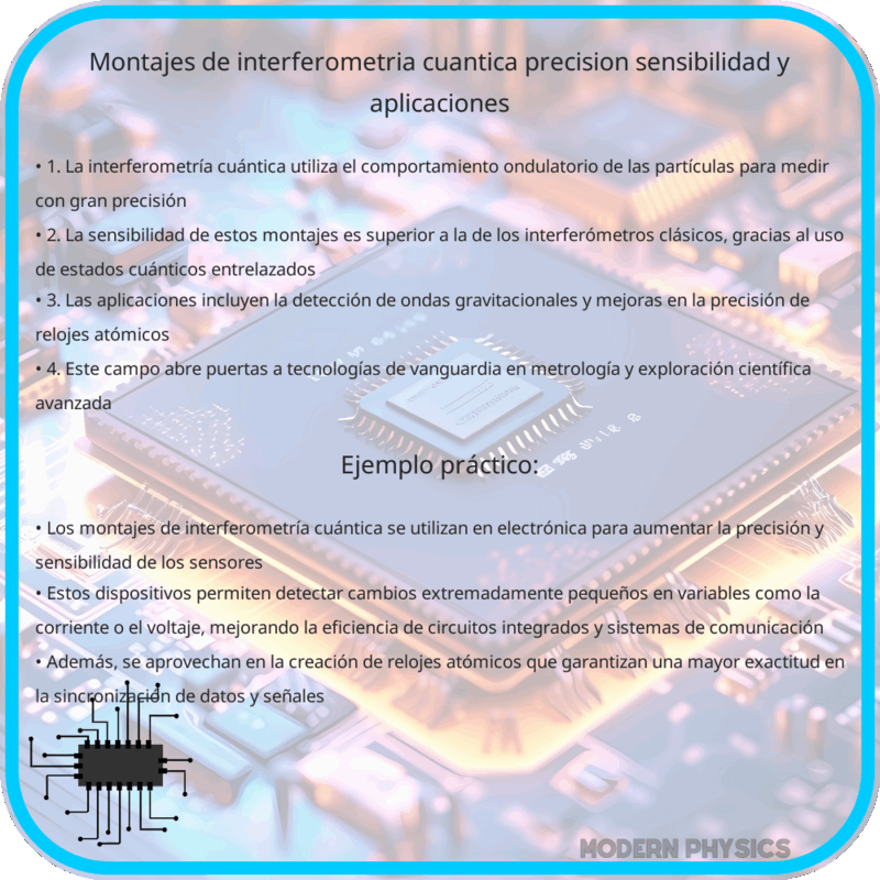 Montajes de Interferometría Cuántica | Precisión, Sensibilidad y Aplicaciones