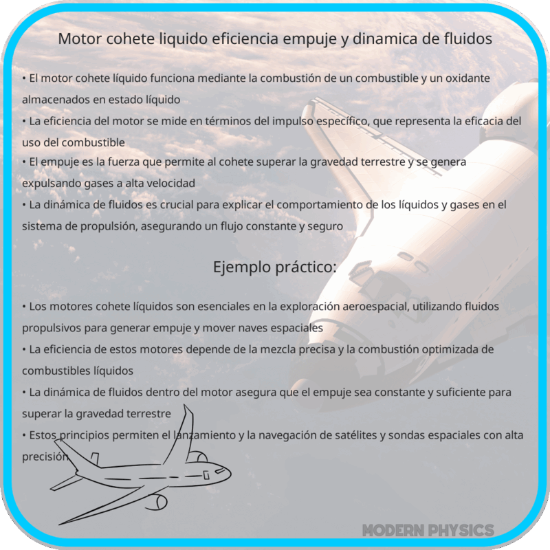 Motor Cohete Líquido: Eficiencia, Empuje y Dinámica de Fluidos